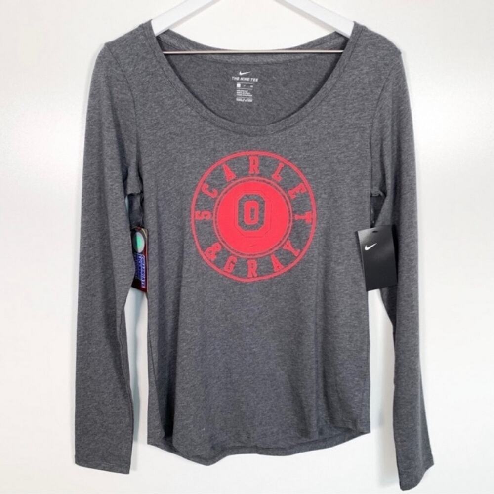 NWT Ohio State Buckeyes Nike Scarlet & Gray Long Sleeve Tee